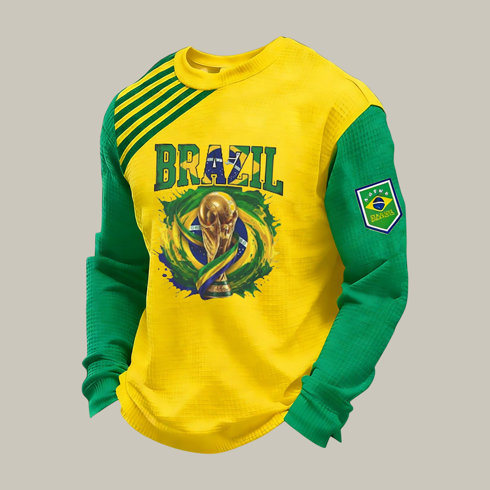Brazil FIFA World Cup 2026 Long Sleeve Shirt Game Day Clothing Soccer Lover Gear
