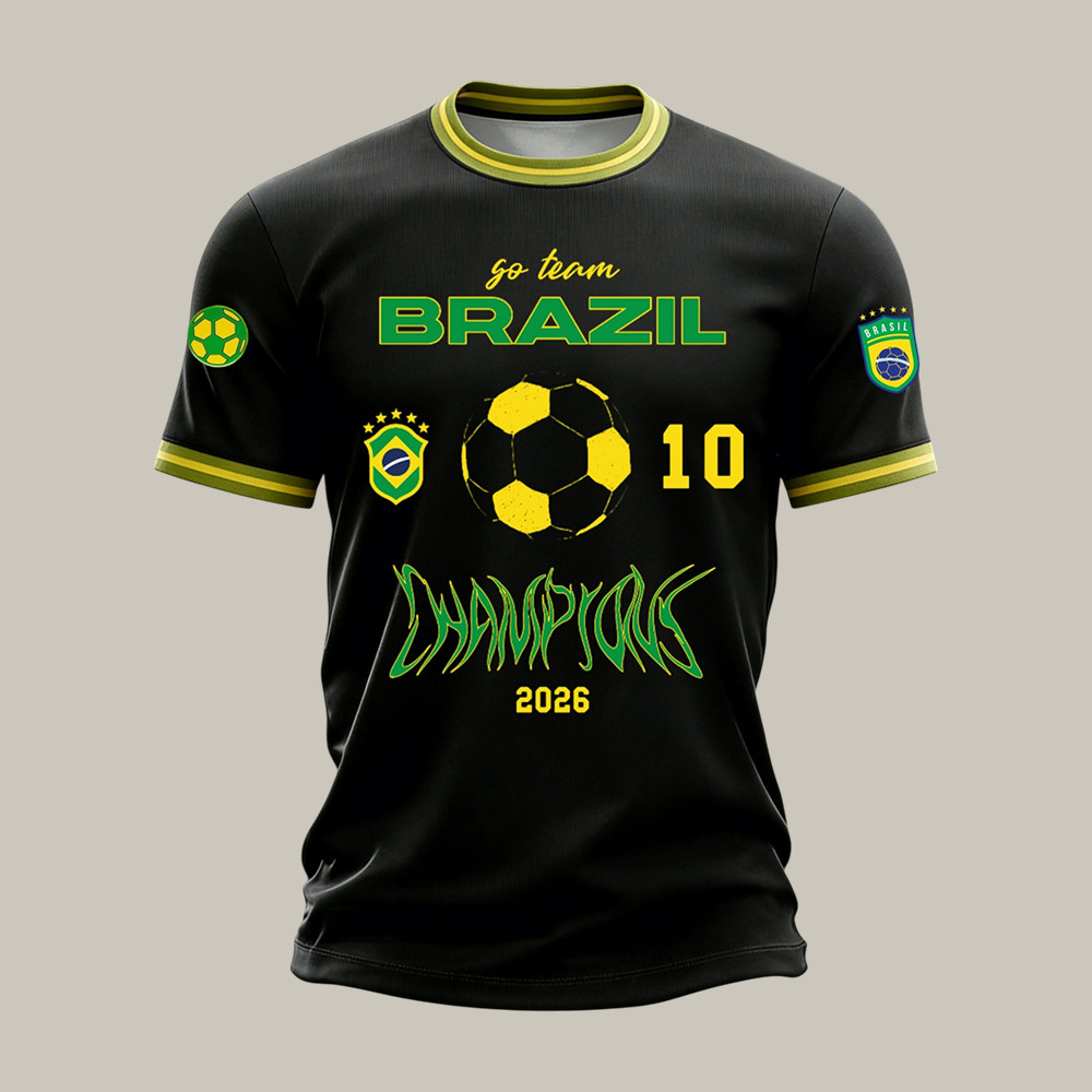 Brazil FIFA World Cup 2026 T-Shirt Go Team Brazil Champion 2026 Shirt Soccer Lover Present