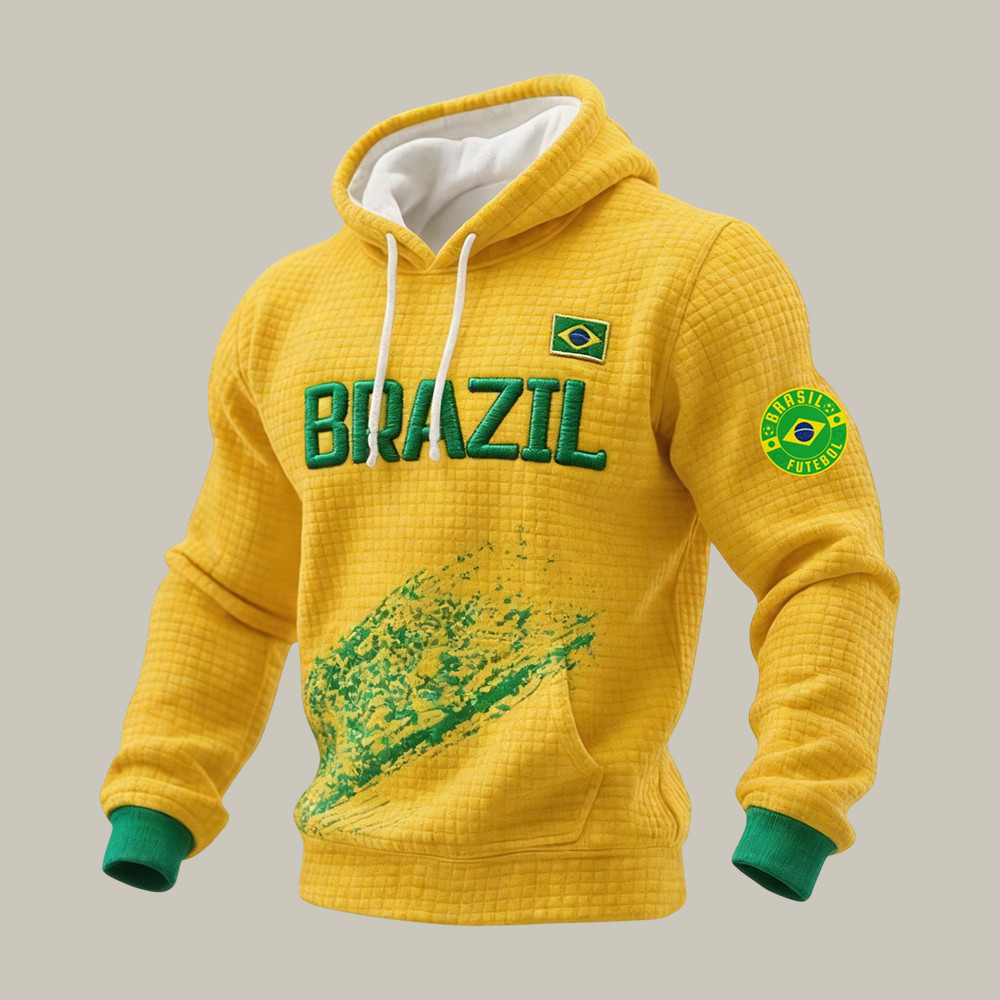 Brazil FIFA World Cup Team Hoodie Soccer Apparel Fan Gift For Husband