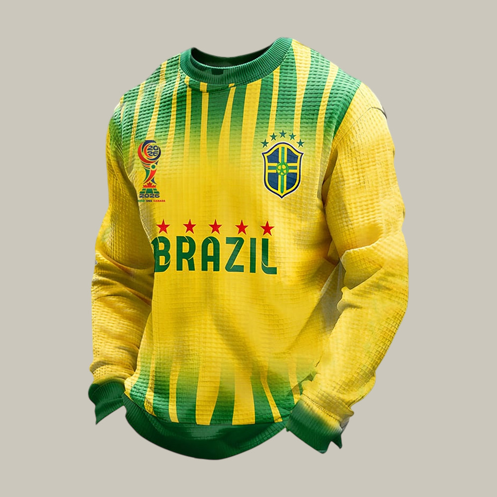 Brazil FIFA World Cup Team Long Sleeve Shirt Soccer Apparel World Cup Lover Gift