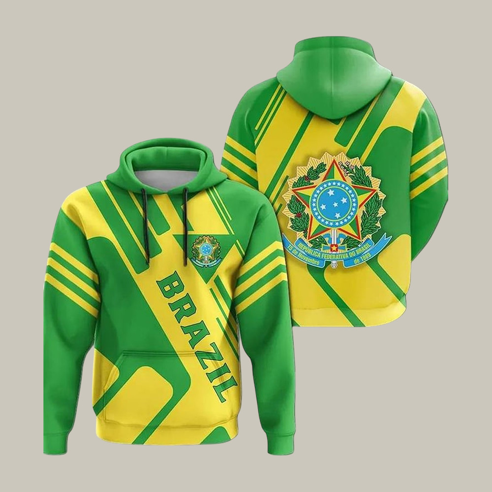 Brazil World Cup 2026 Hoodie World Cup 2026 Hooded Sweatshirt Soccer Gear