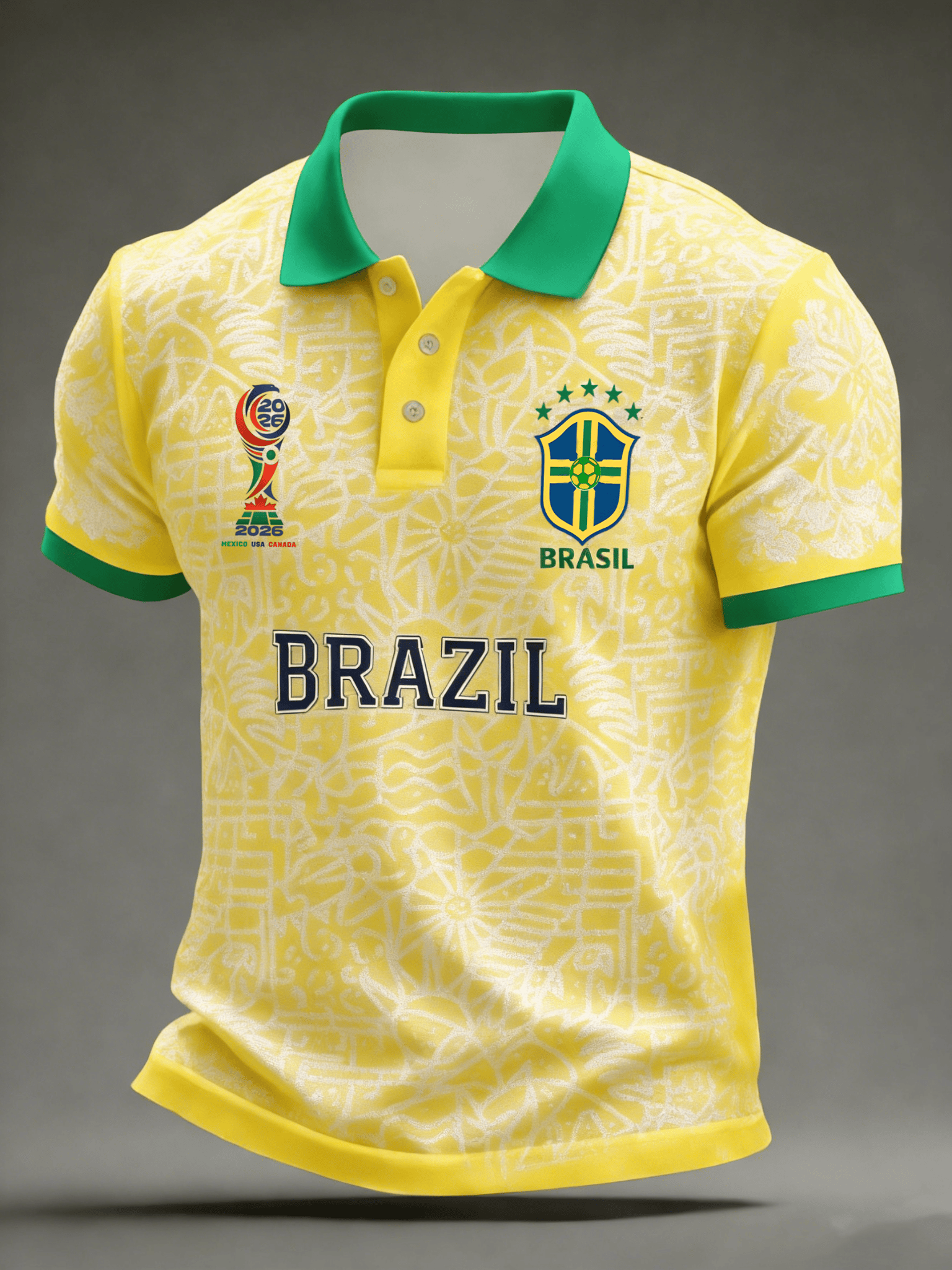 Brazil World Cup 2026 National Team Polo Shirt Game Day Shirts Gifts For Soccer Lovers