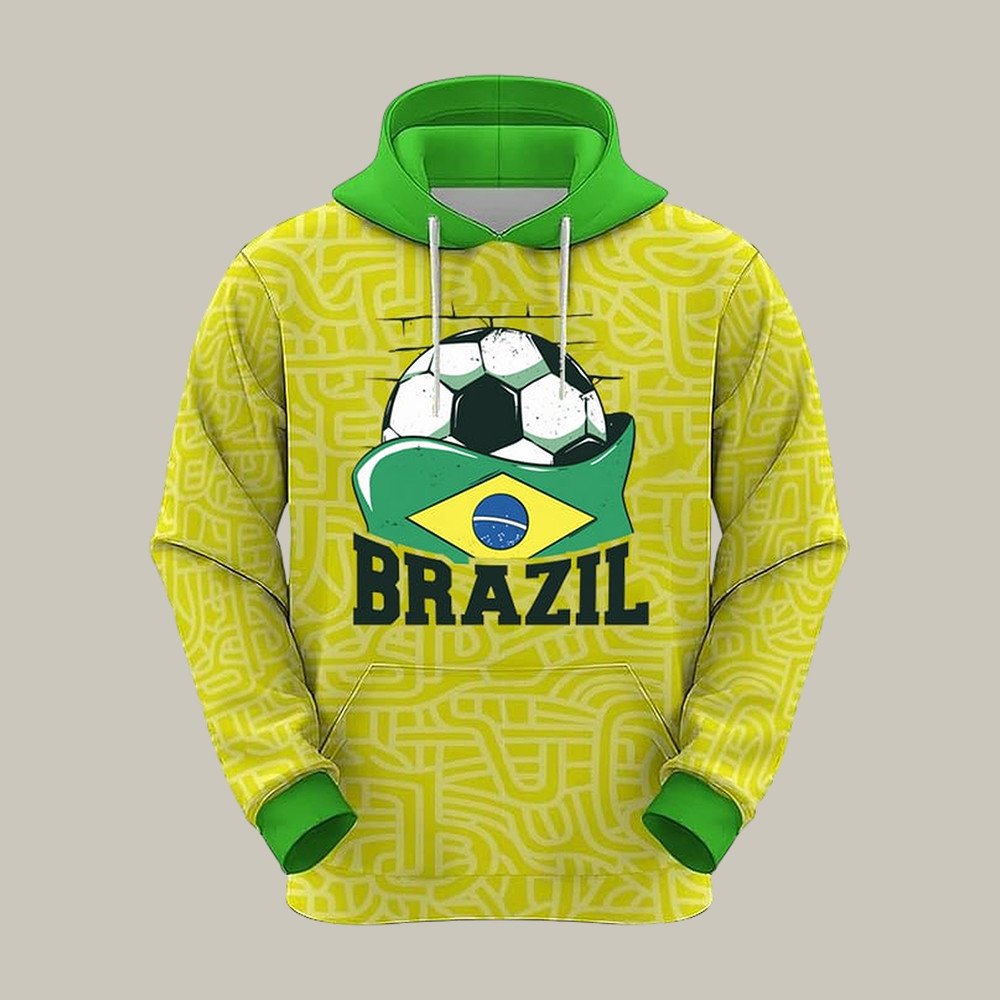 Brazil World Cup 2026 Soccer Hoodie World Cup 2026 Hooded Sweatshirt Game Day Gift For Him