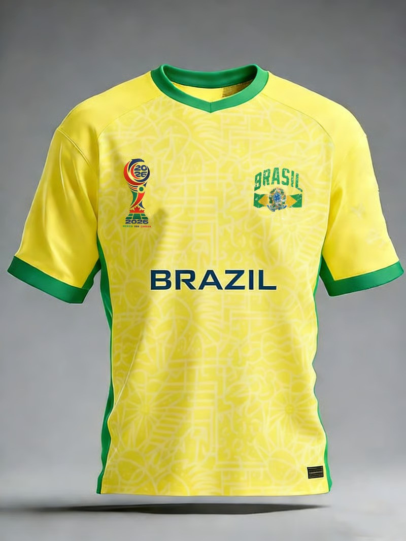 Brazil World Cup 2026 Soccer V-Neck Shirt Football Fan Gear Brasil Clothing Best Gift For Fans