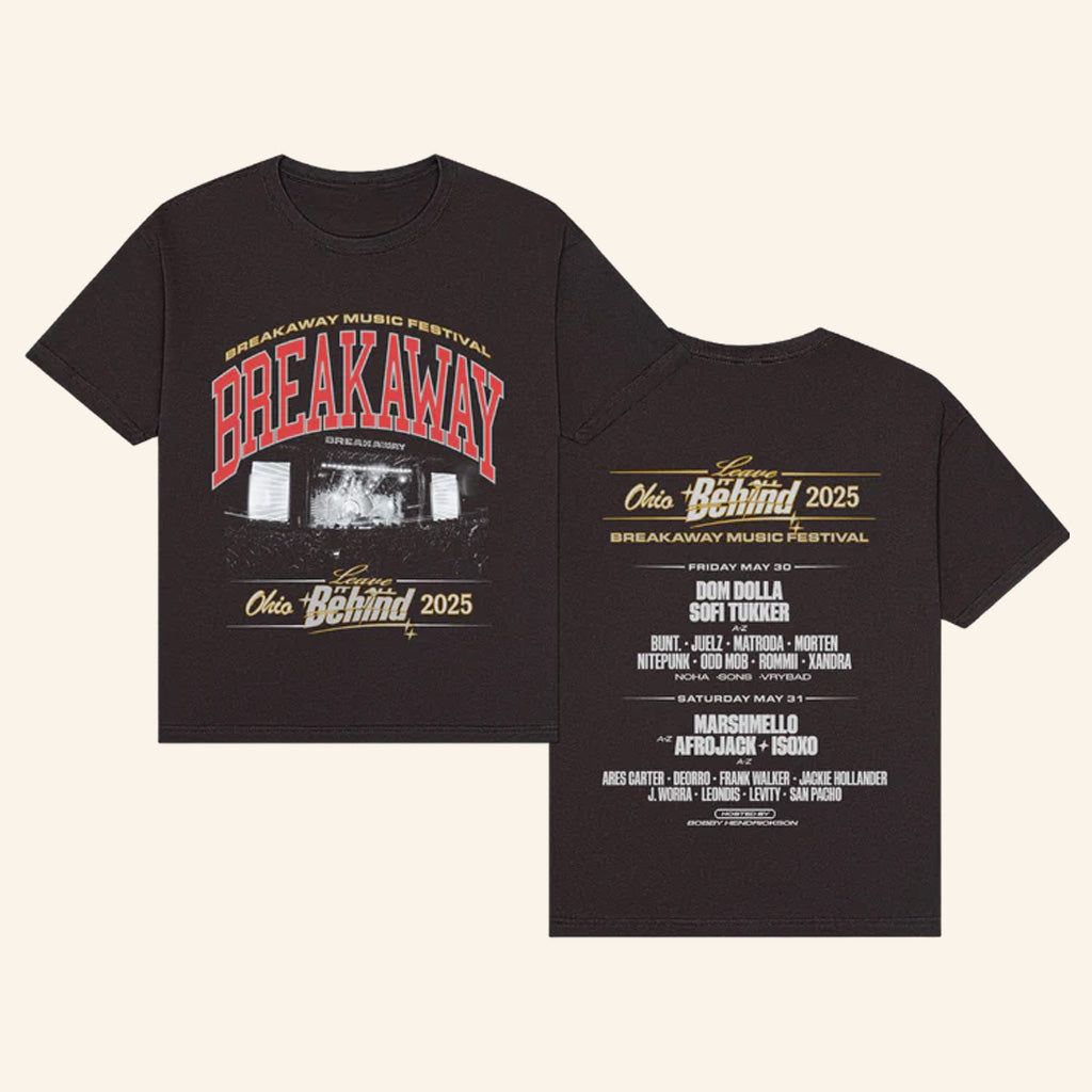 Breakaway Music Festival Merch 2025 Tour Shirt Ohio 2025 T-Shirt Fan Clothing Breakaway Music Festival Merch 2025 Tour Shirt Ohio 2025 T-Shirt Fan Clothing