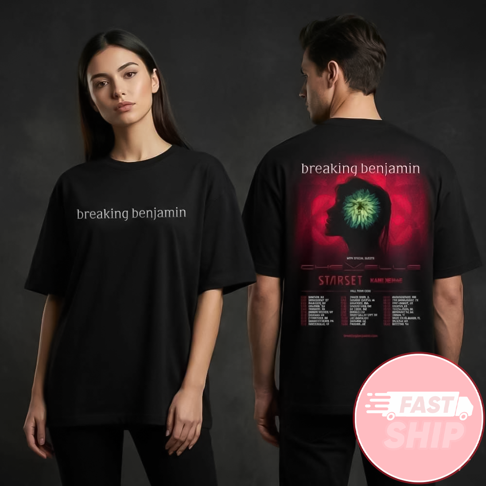 Breaking Benjamin Fall Tour North American 2026 Poster Tour Dates T-Shirt Fan Apparel