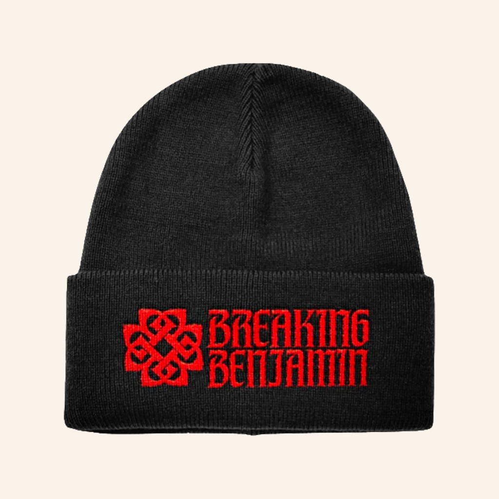Breaking Benjamin Merch Red Logo Beanie Christmas Present Ideas For Him Breaking Benjamin Merch Red Logo Beanie Christmas Present Ideas For Him