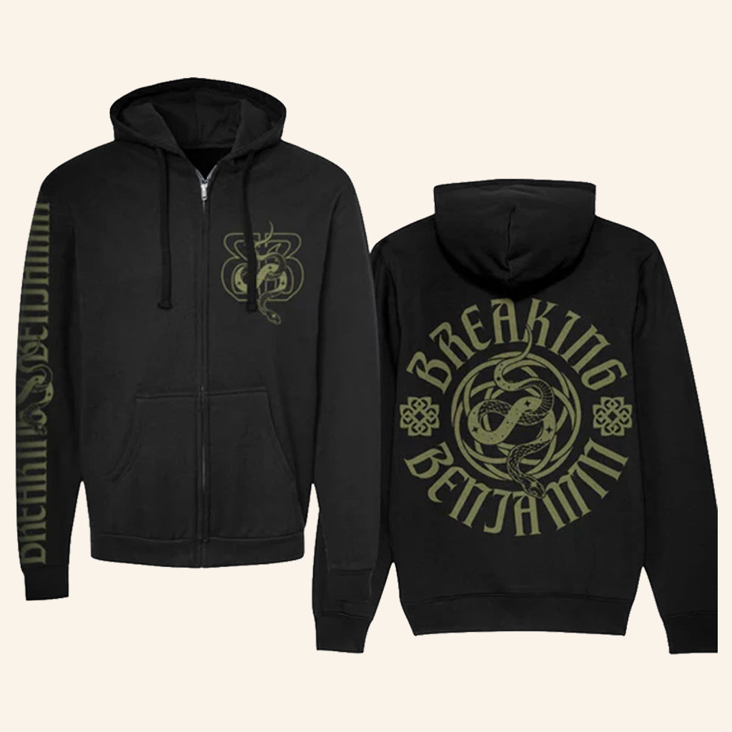 Breaking Benjamin Merch Snake Zip Hoodie Cool Christmas Gifts For Guys Breaking Benjamin Merch Snake Zip Hoodie Cool Christmas Gifts For Guys