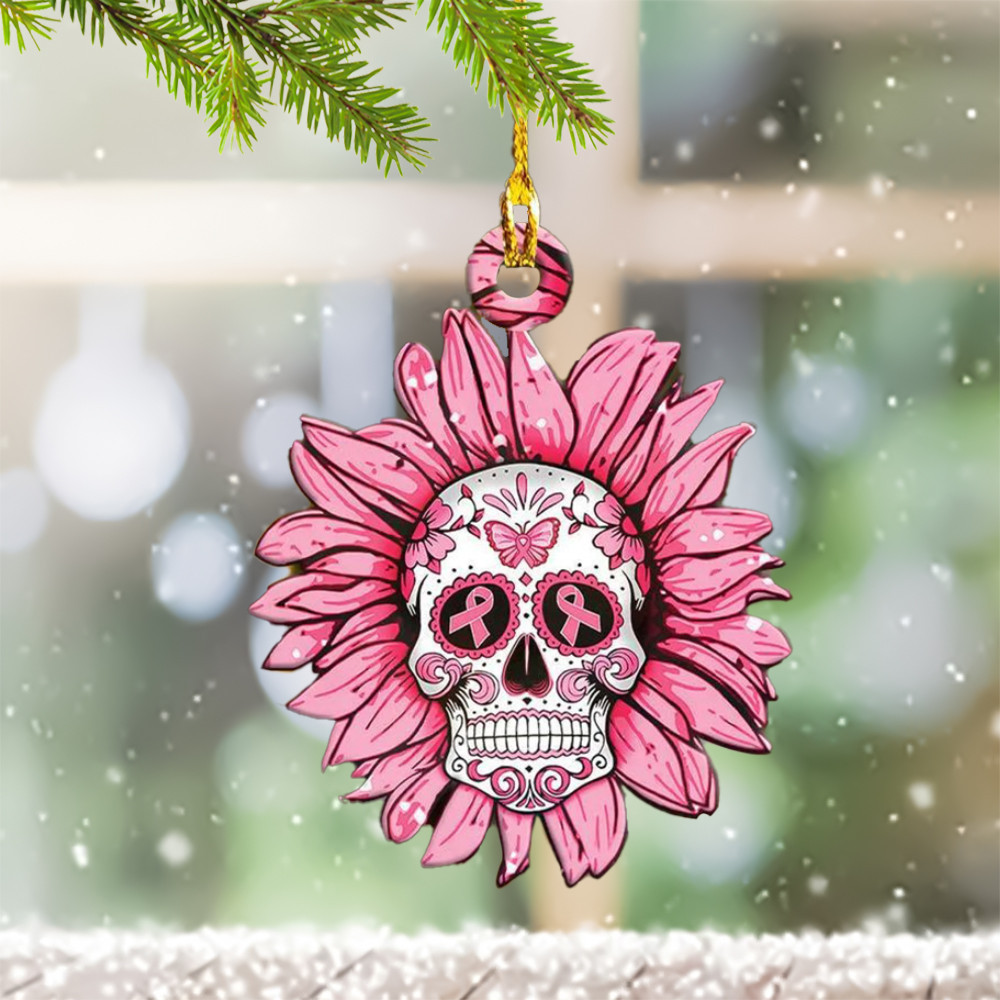 Breast Cancer Awareness Ornament Pink Ribbon Breast Cancer Christmas Ornaments 2024