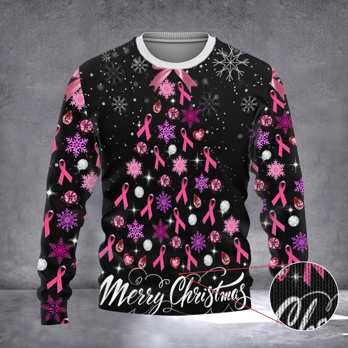 Breast Cancer Awareness Ugly Christmas Sweater Pink Ribbon Breast Cancer Awareness Sweater Breast Cancer Awareness Ugly Christmas Sweater Pink Ribbon Breast Cancer Awareness Sweater