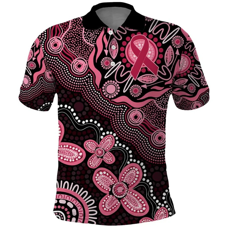 Breast Cancer Week Aboriginal Polo Shirt Gifts For Father In Law