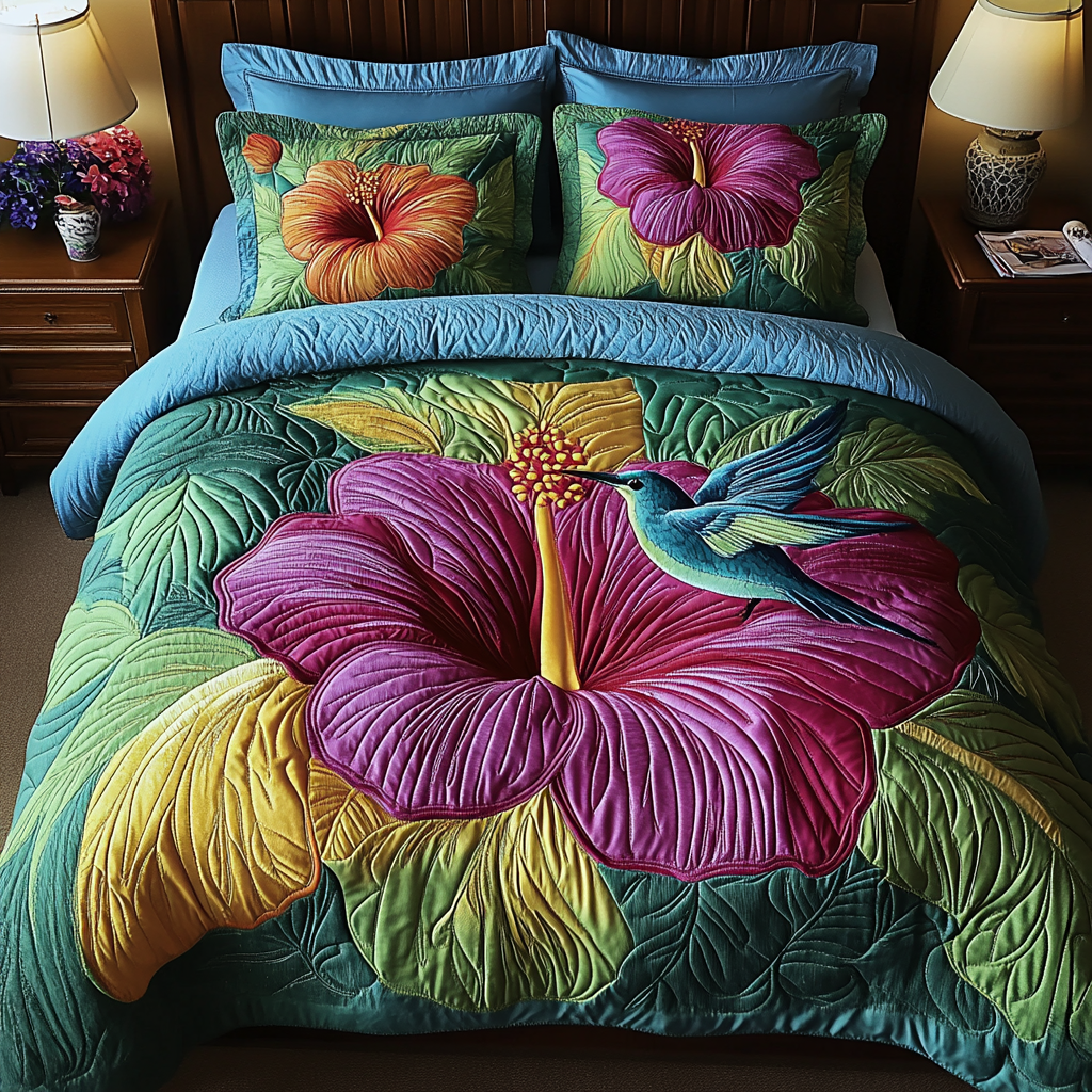 Breeze Nectar Quilted Bedding Set Perfect Housewarming Gift for a Cozy Bedroom