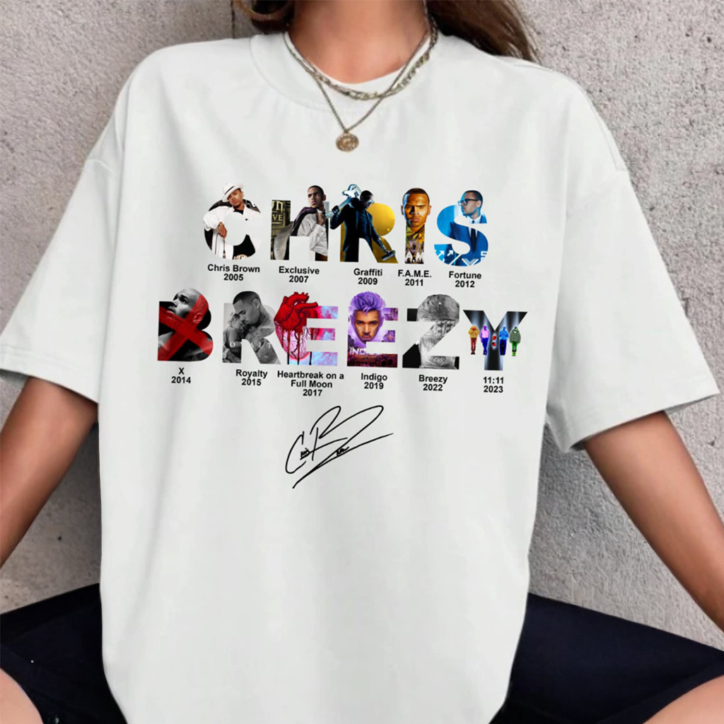 Breezy Albums Of Chris Brown T-Shirt Chris Brown Merch Gifts For Rap Lovers
