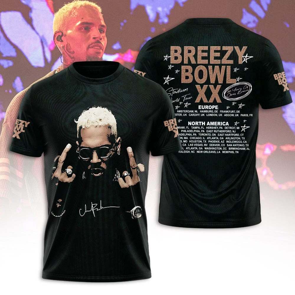 Breezy Bowl XX Tour 2025 T-Shirt Concert Gift Ideas For Guys