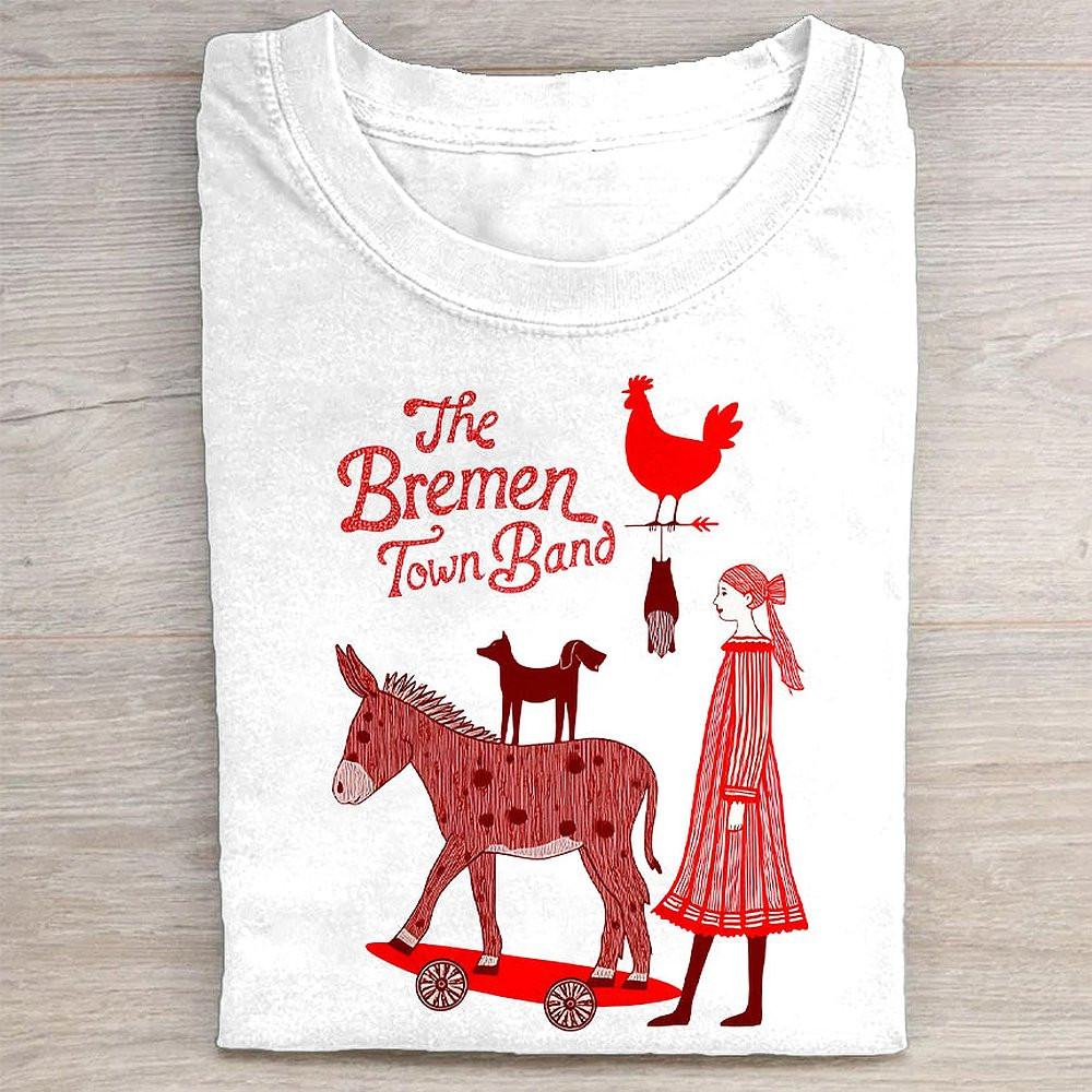 Bremen Town Musicians Graphic Design T-Shirt Classic Fairy Tale Gift For Kids Adults