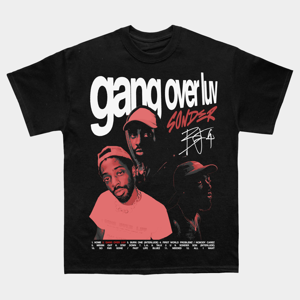 Brent Faiyaz Merch Brent Faiyaz Sonder Gang Over Luv T-Shirt Gifts For Music Enthusiasts