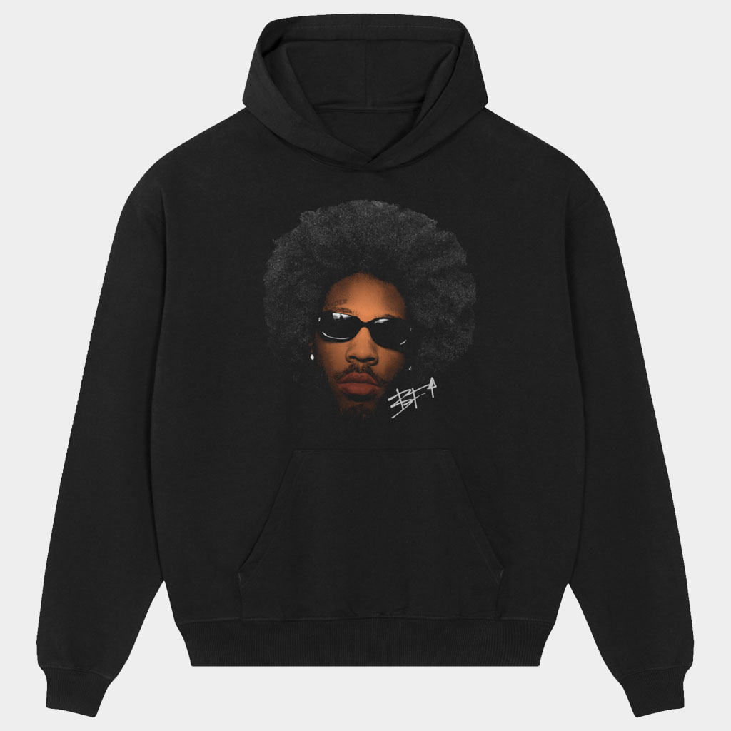 Brent Faiyaz Merch Brent Faiyaz Wasteland Face Hoodie Birthday Gifts For Music Fans-1