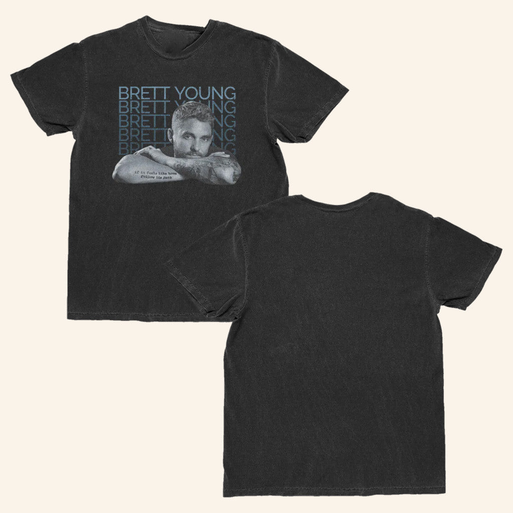 Brett Young Merch Tour 2025 Face T-Shirt Gifts For Music Lovers Brett Young Merch Tour 2025 Face T-Shirt Gifts For Music Lovers