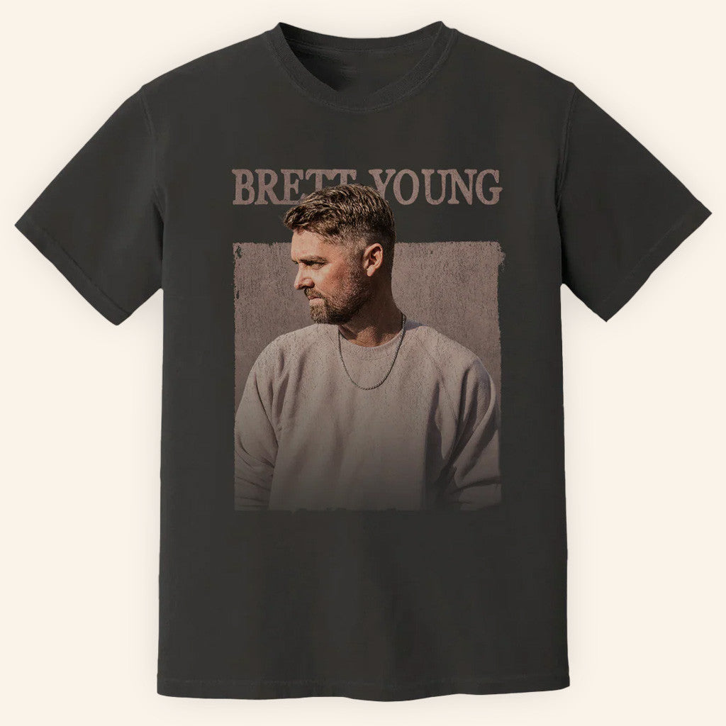 Brett Young Merch Tour 2025 Face T-Shirt Presents For Music Lovers Brett Young Merch Tour 2025 Face T-Shirt Presents For Music Lovers