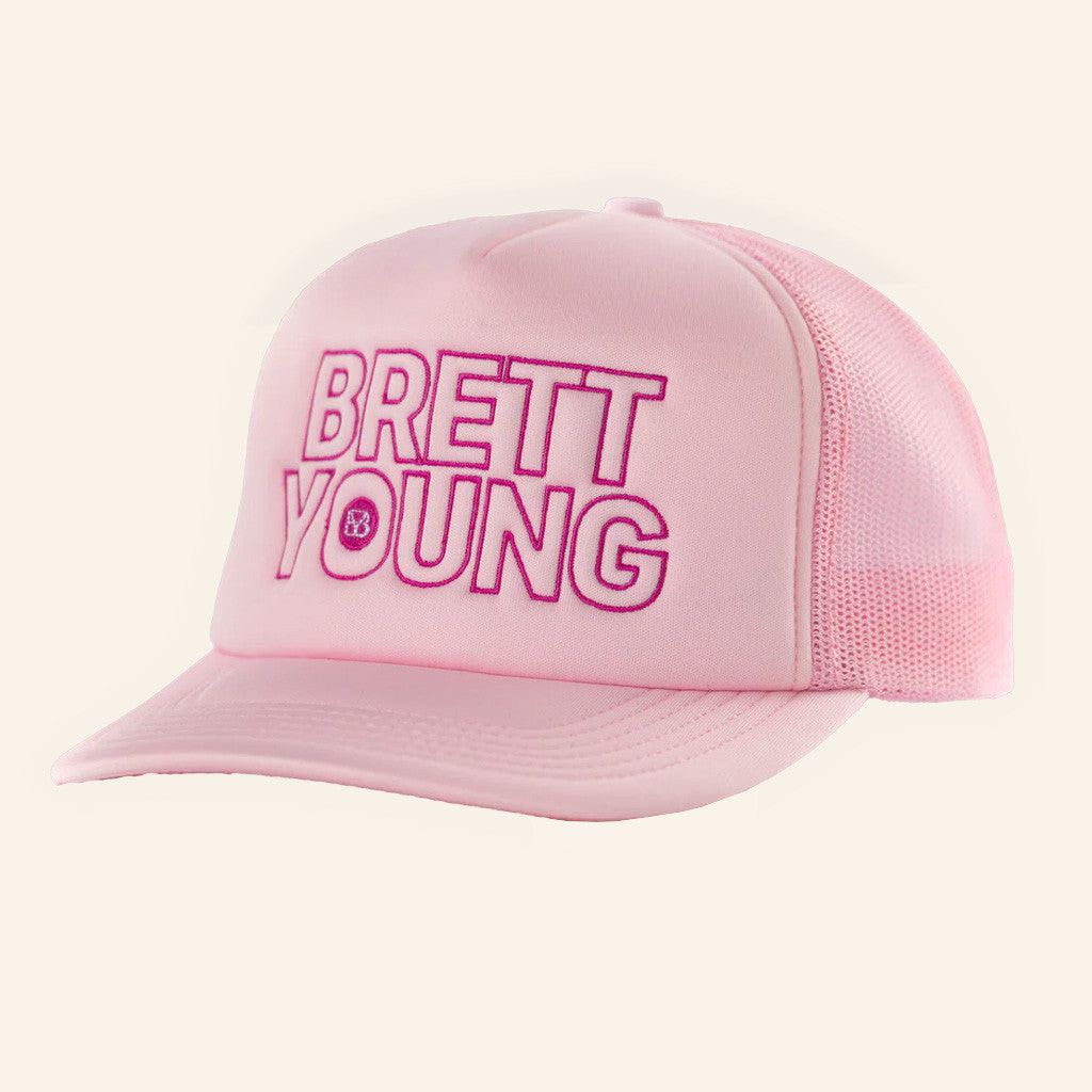 Brett Young Merch Tour 2025 Ladies Trucker Hat Gifts For Music Fans Brett Young Merch Tour 2025 Ladies Trucker Hat Gifts For Music Fans