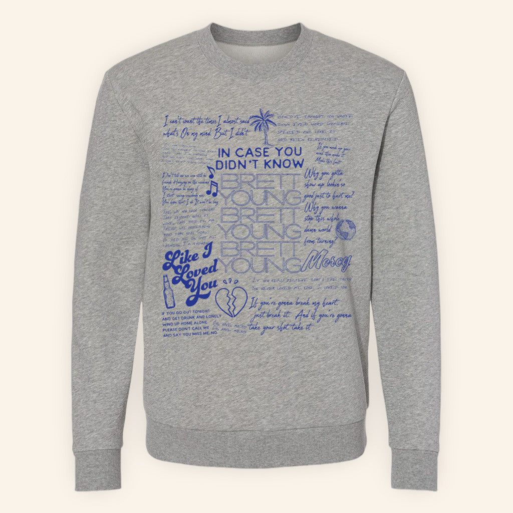 Brett Young Merch Tour 2025 Songs Sweatshirt Music Related Gifts For Guys Brett Young Merch Tour 2025 Songs Sweatshirt Music Related Gifts For Guys