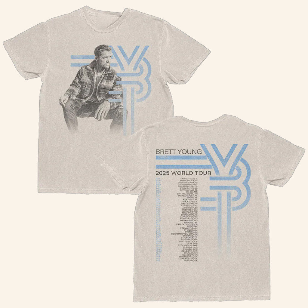 Brett Young Merch Tour 2025 T-Shirt Best Gifts For Music Lovers
