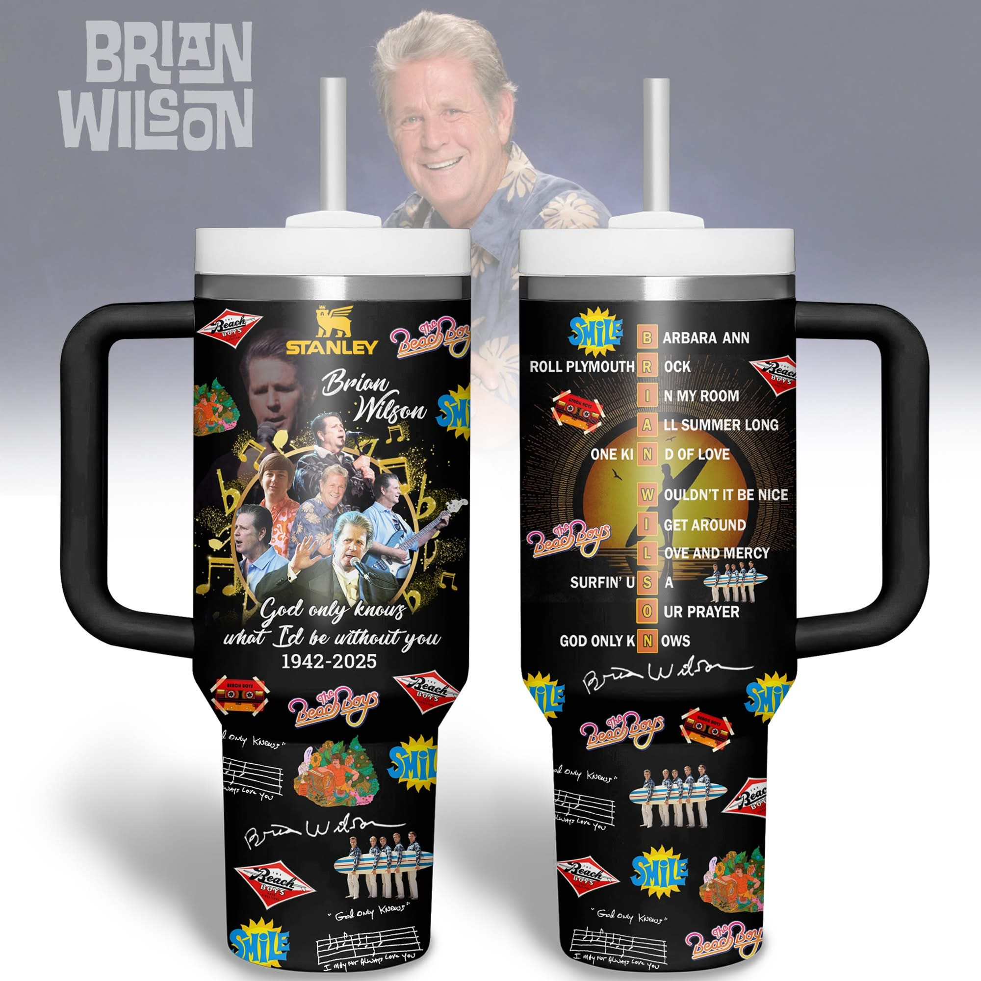 Brian Wilson God Only Knows Stanley Tumbler The Beach Boys Mug Gift For Music Lovers