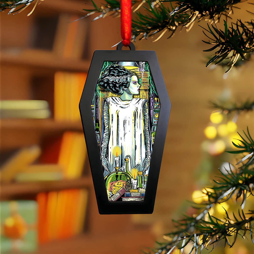 Bride Of Frankenstein Ornament Decoration Spooky Gift for Horror Fans