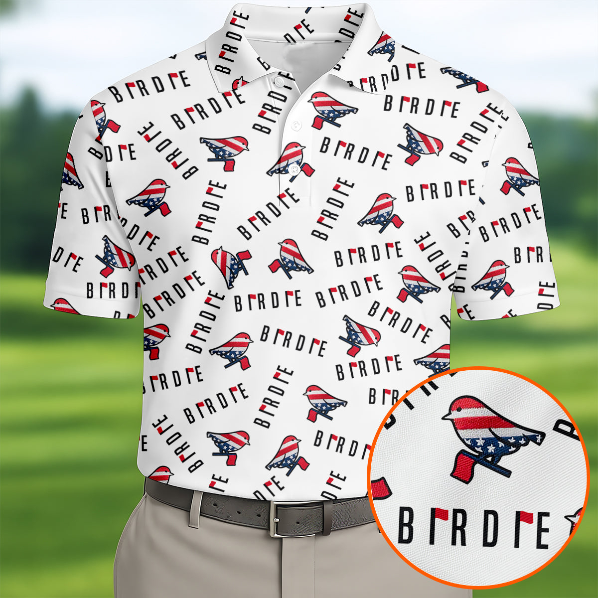 Bridie Patriotic Golf Polo Shirt Mens Patriotic Golf Shirts Good Golf Gifts For Dad