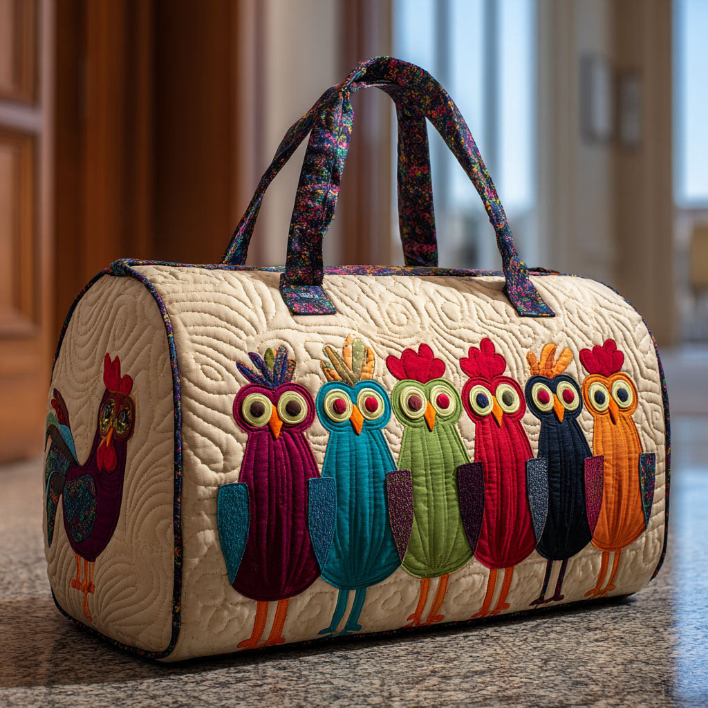 Bright Barnyard Quilted Duffle Bag Farm Animal Travel Bag Best Gift For Farm Lovers Camping Outdoor Fun