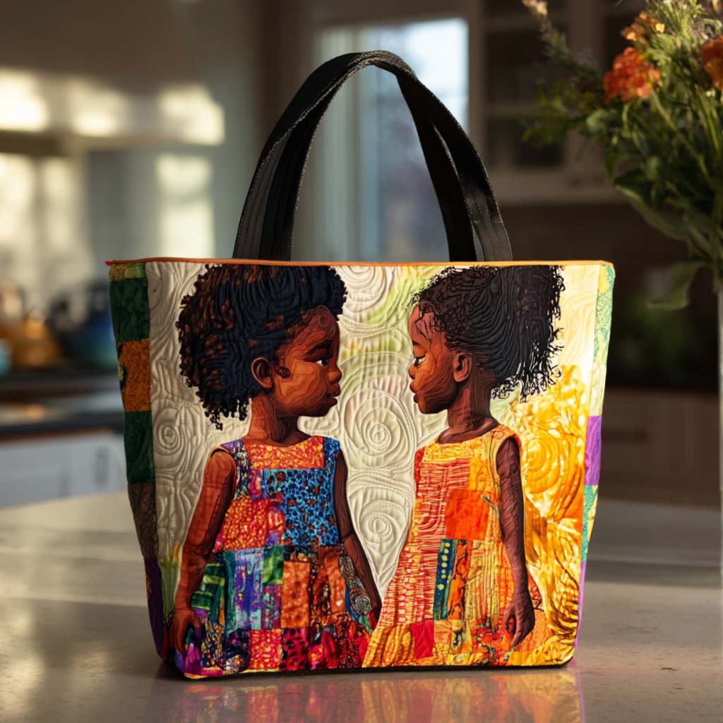 Bright Blossoms Quilted Tote Bag Gifts For Black History Month