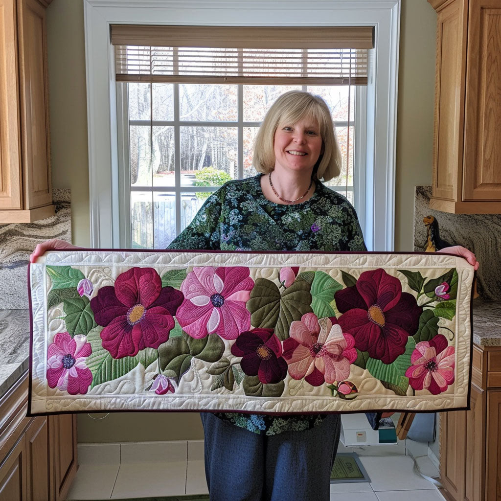 Bright Flower Meadow Quilted Table Runner Decorations Top 10 Christmas Gifts For Mom