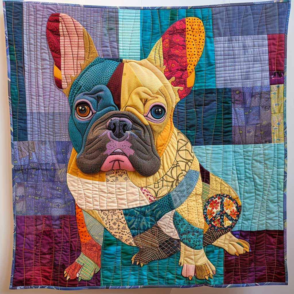 Bright French Bulldog Quilt Blanket Throws And Blankets Mothers Day Gift For My Daughter
