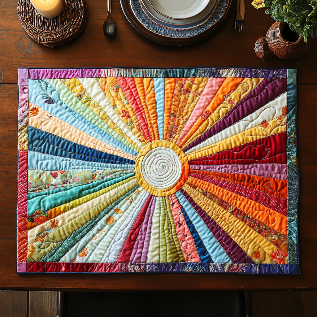 Bright Horizons Quilted Place Mat Christmas Home Dec Autumn Gifts For Friends