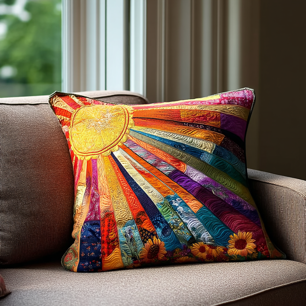 Bright Meadow Quilted Pillow Case Best Throw Pillow Covers Birthday Gifts For Friends