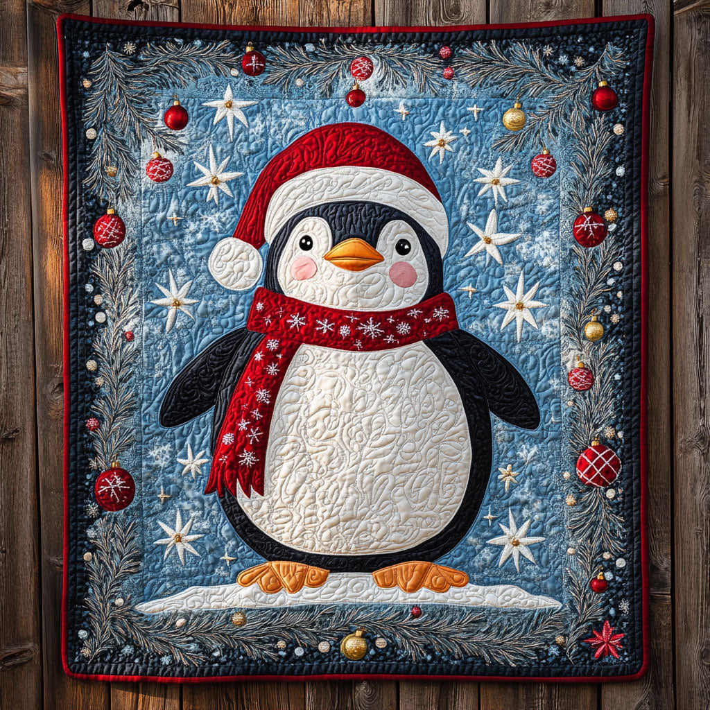Bright Penguin Quilt Blanket Throws For Couch Brother To Sister Christmas Gifts