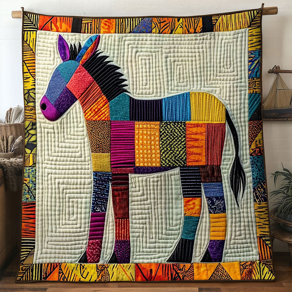 Bright Soul Donkey Quilt Soft Quilt Blanket Gift to Warm Hearts