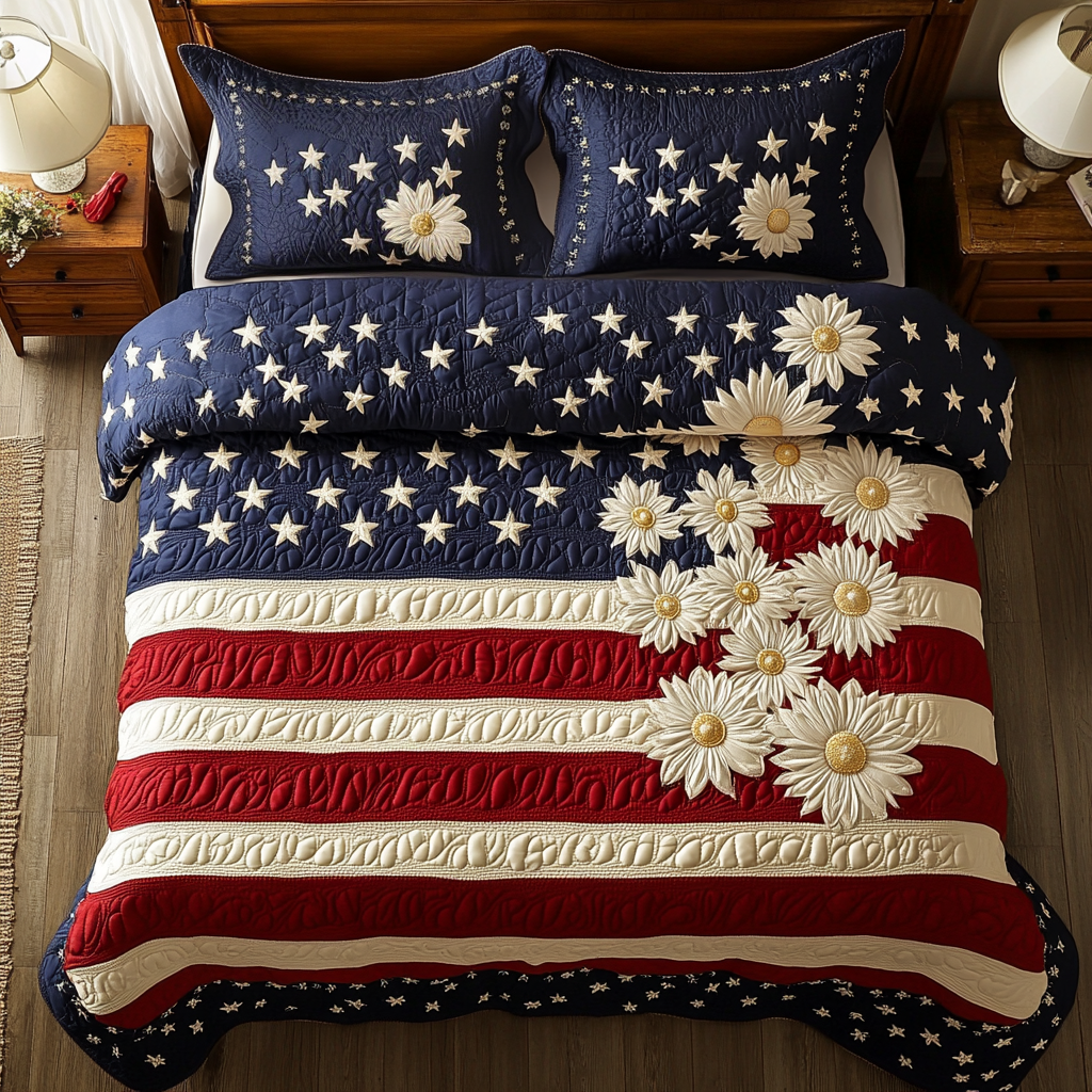 Bright Stars Quilted Bedding Set Premium Comforter Set for Restful Nights