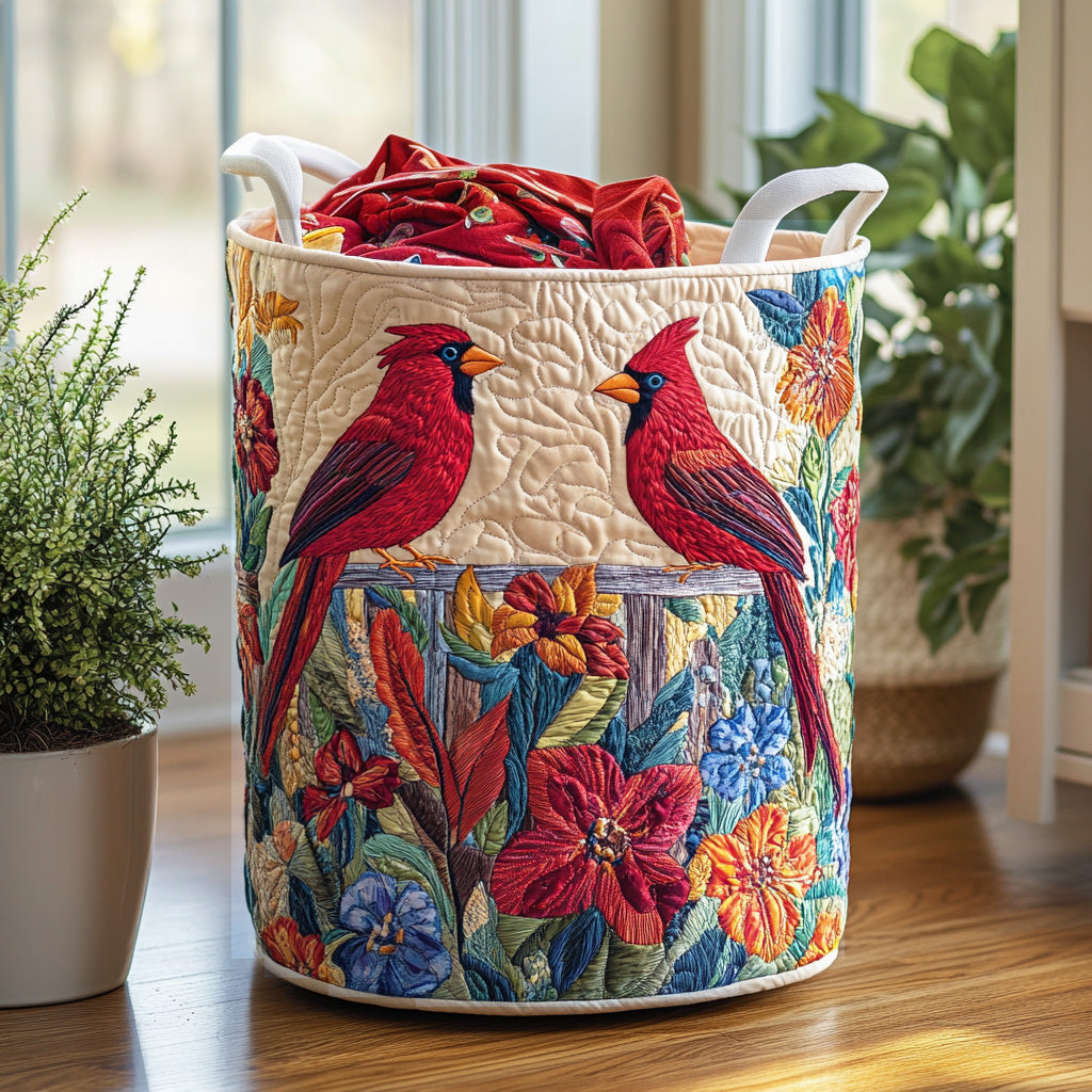 Bright Wings Quilted Laundry Basket Merch For Home And Living