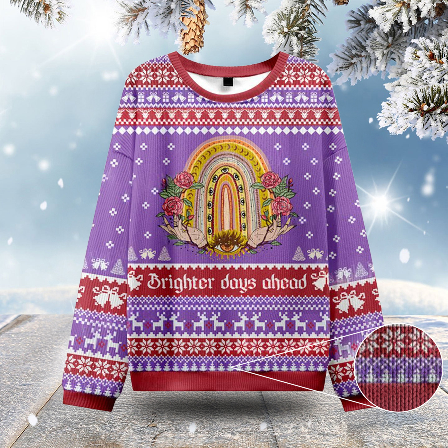 Brighter Days Ahead Ugly Christmas Sweatshirts Best Christmas Sweaters Funny Gifts For Her