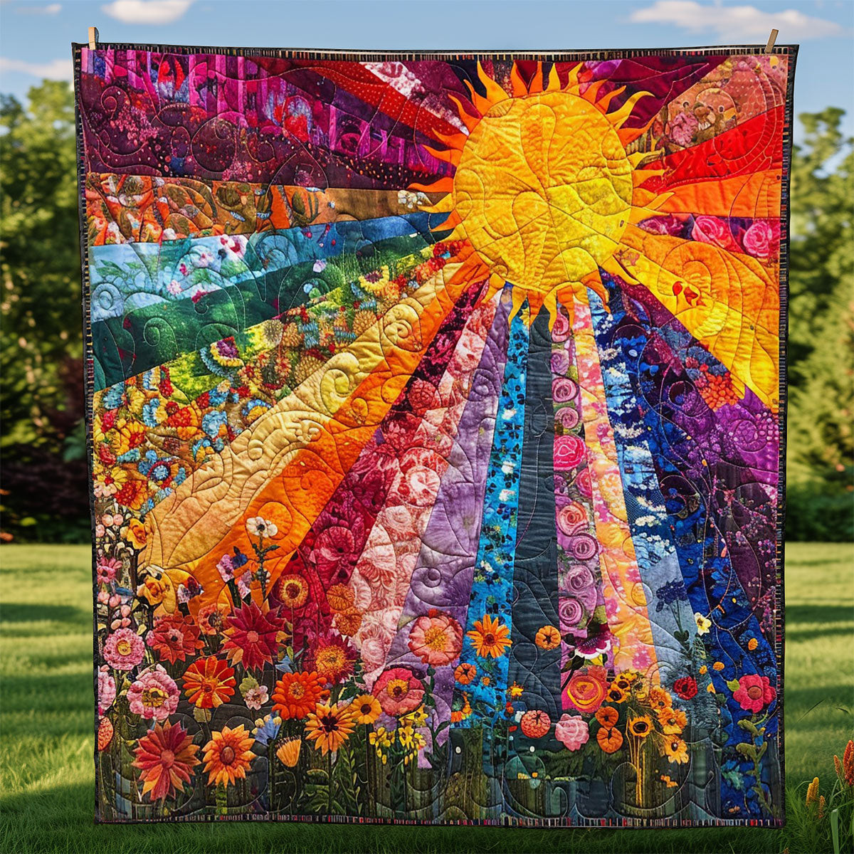 Brighting Sun Light Quilt Blanket Throws And Blankets Mother's Day Presents For Mom