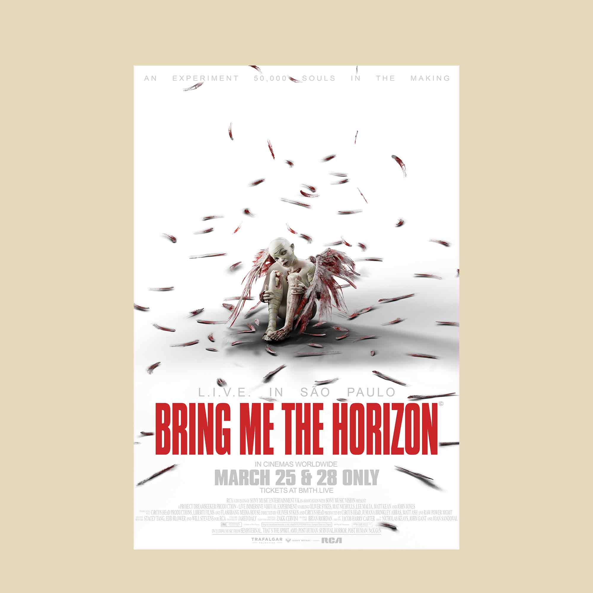 Bring Me The Horizon Merch LIVE in Sao Paulo Poster BMTH Concert Wall Decor Gift For Fans