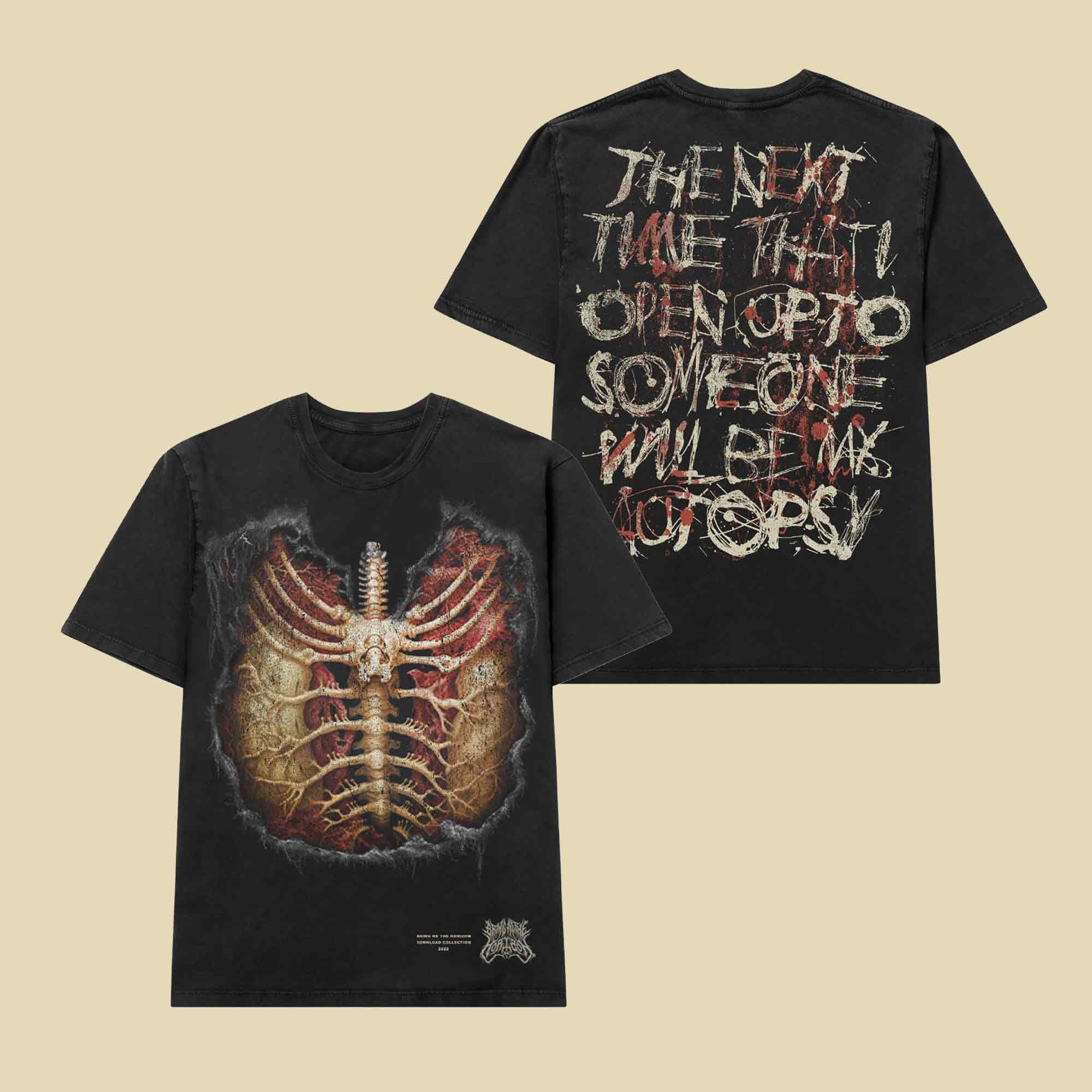 Bring Me The Horizon Merch Ribcage T-Shirt BMTH Concert Apparel Gift For Him