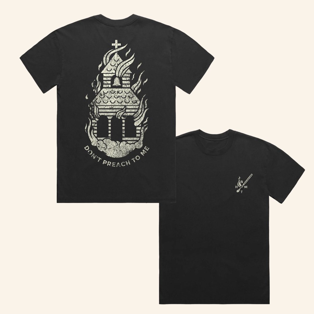 Bring Me The Horizon Merch That's The Spirit 10Th Anniversary Faded Black Don't Preach Shirt Bring Me The Horizon Merch That's The Spirit 10Th Anniversary Faded Black Don't Preach Shirt