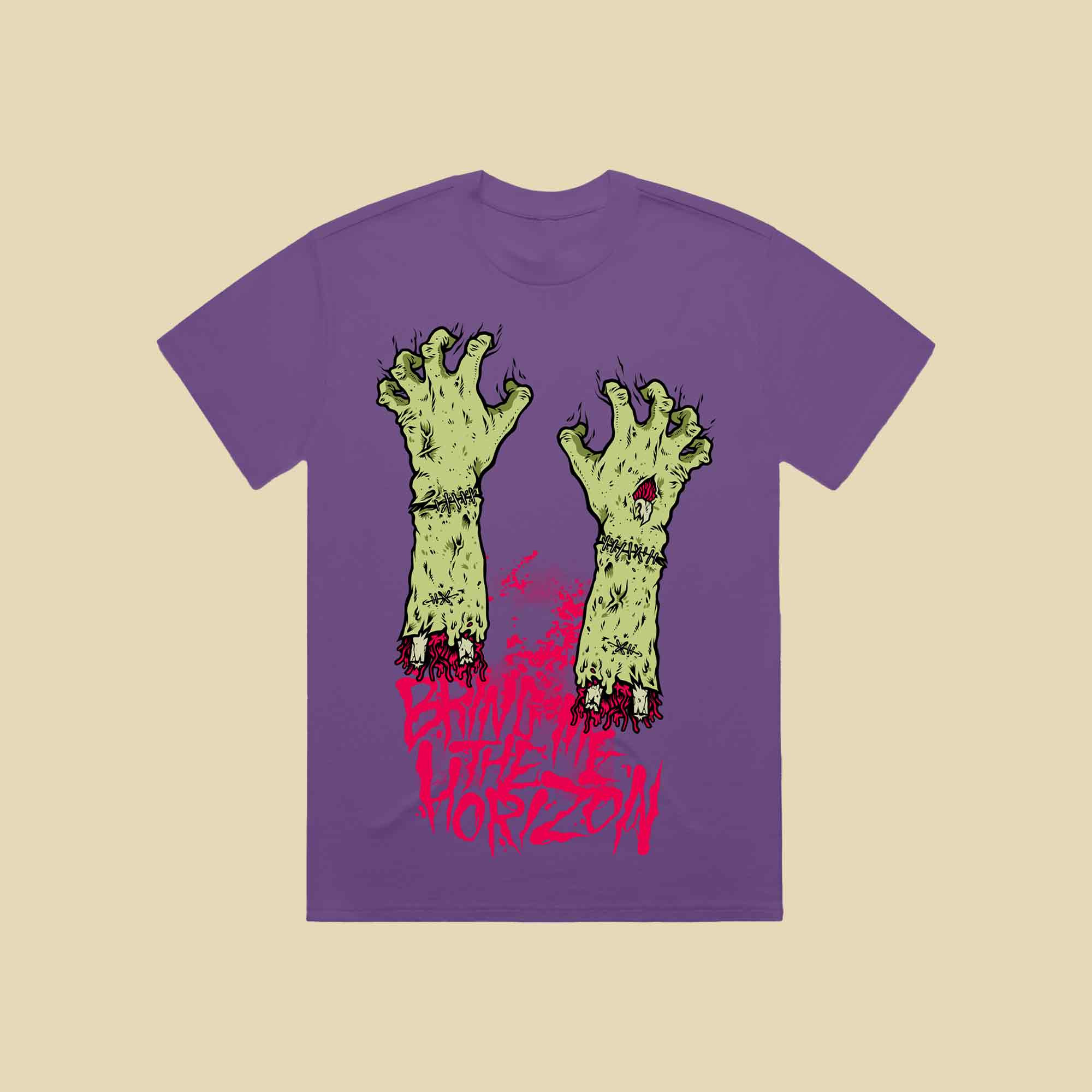 Bring Me The Horizon Merch Zombie Hands T-Shirt Concert Outfit Rock Music Fans Gifts