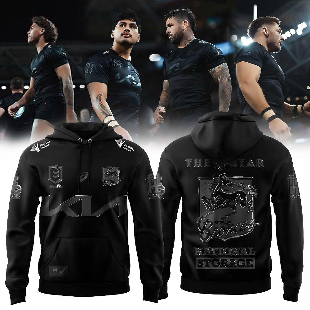 Brisbane Broncos 2025 Black Jersey Limited Edition Hoodie Gifts For Him