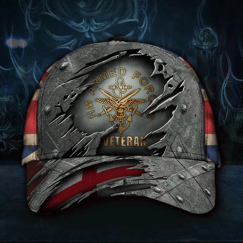 British Army Veteran Hat Union Jack England Flag Cap Patriotic Gift Ideas