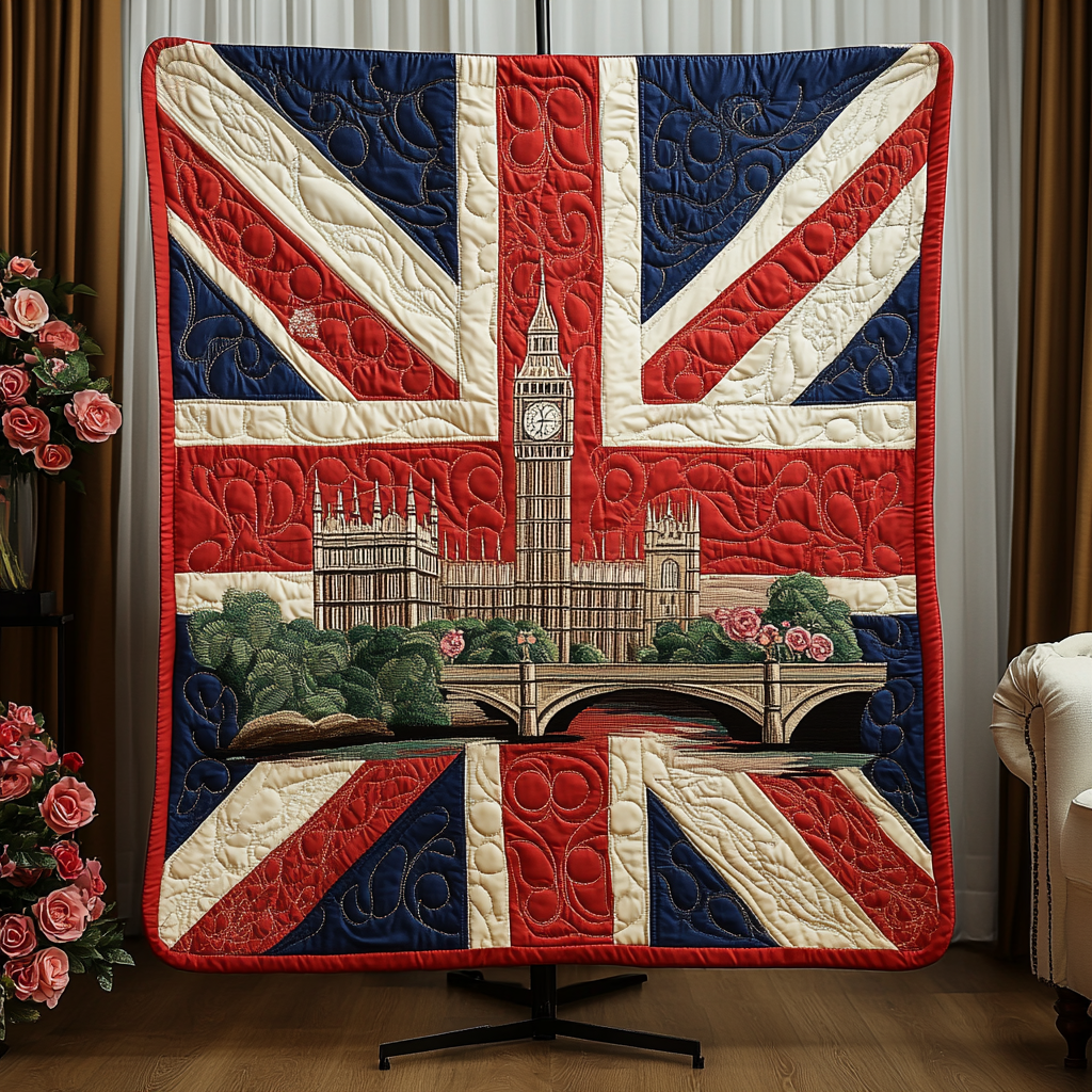 British Beauty Quilted Blanket Cute Throw Blanket Gifts For People From England