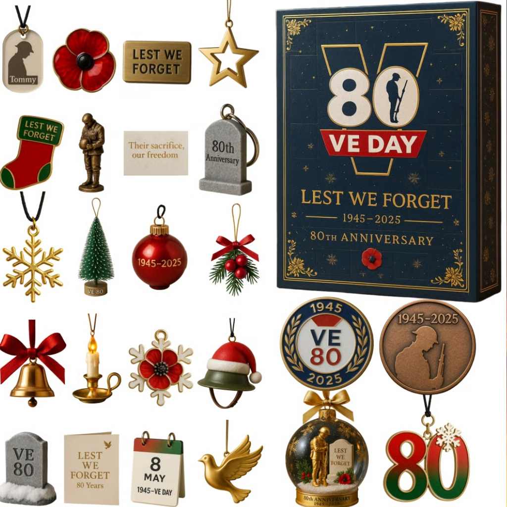 British Lets We Forget Advent Calendar 2025 Home Decor 24 Days Until Christmas Gift Ideas