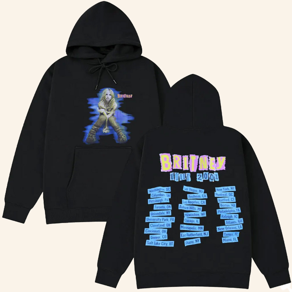 Britney Spears Merch The Britney Tour 2001 Hoodie Gift Ideas For Music Fans Britney Spears Merch The Britney Tour 2001 Hoodie Gift Ideas For Music Fans